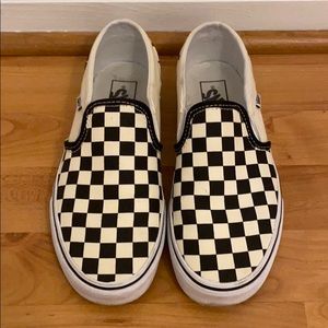 CHECKERBOARD SLIP-ON VANS